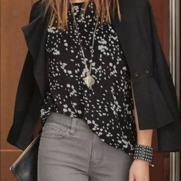 SMALL CAbi cosmos top. Black and grey. - Picture 4 of 4